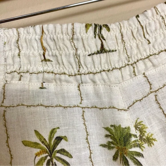 Agua Bendita Herbarium Linen Palm Print Pants - Picture 10 of 12